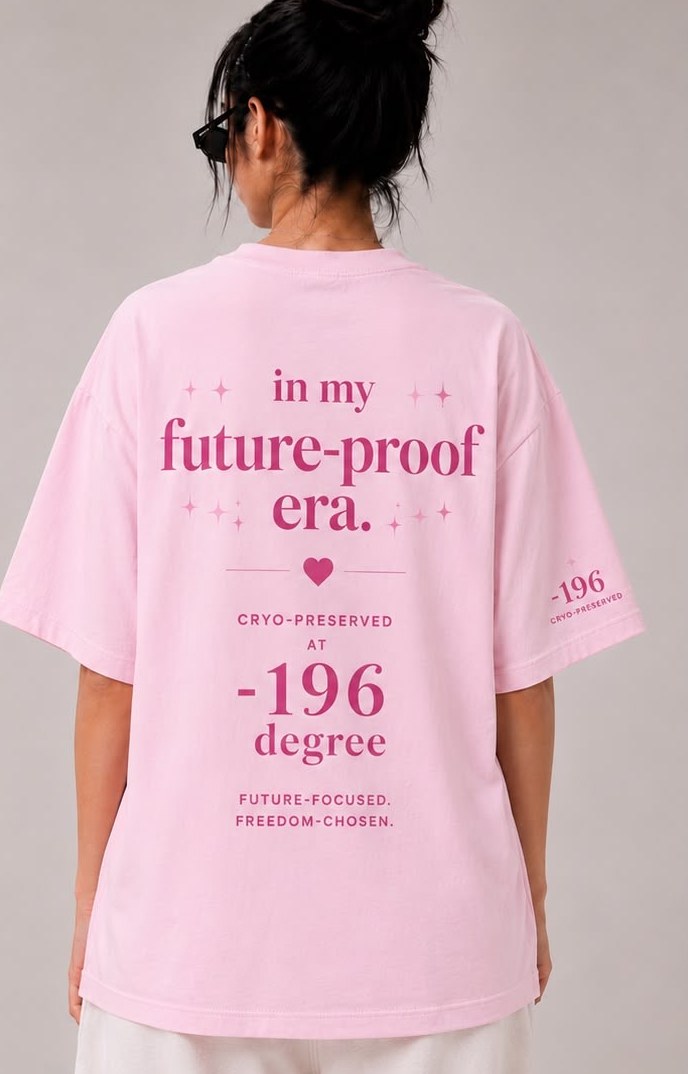 Future-Proof Era pink tee, back print
